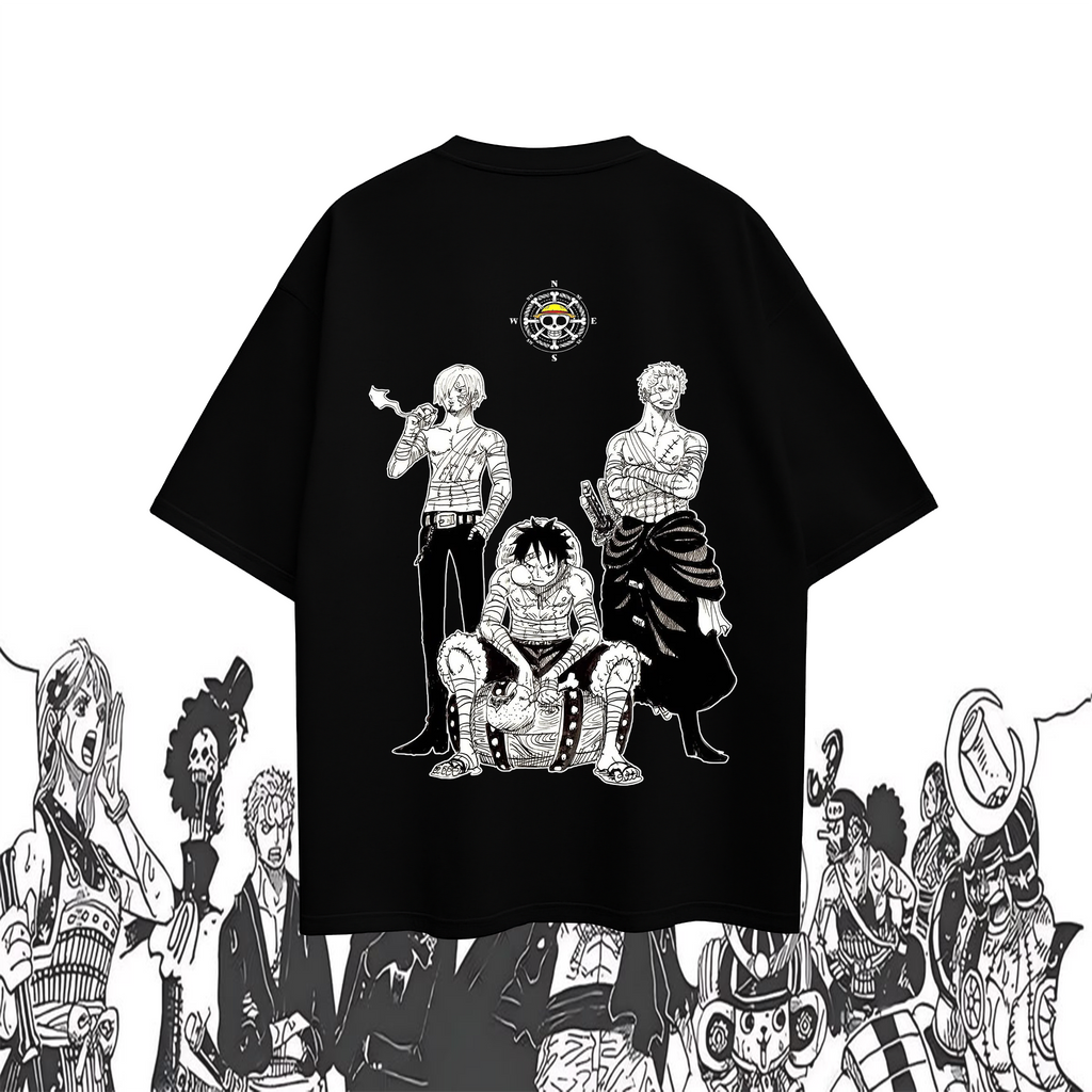 The Monster Trio T-Shirt | Luffy, Zoro, & Sanji | One Piece Straw Hat Crew Tee