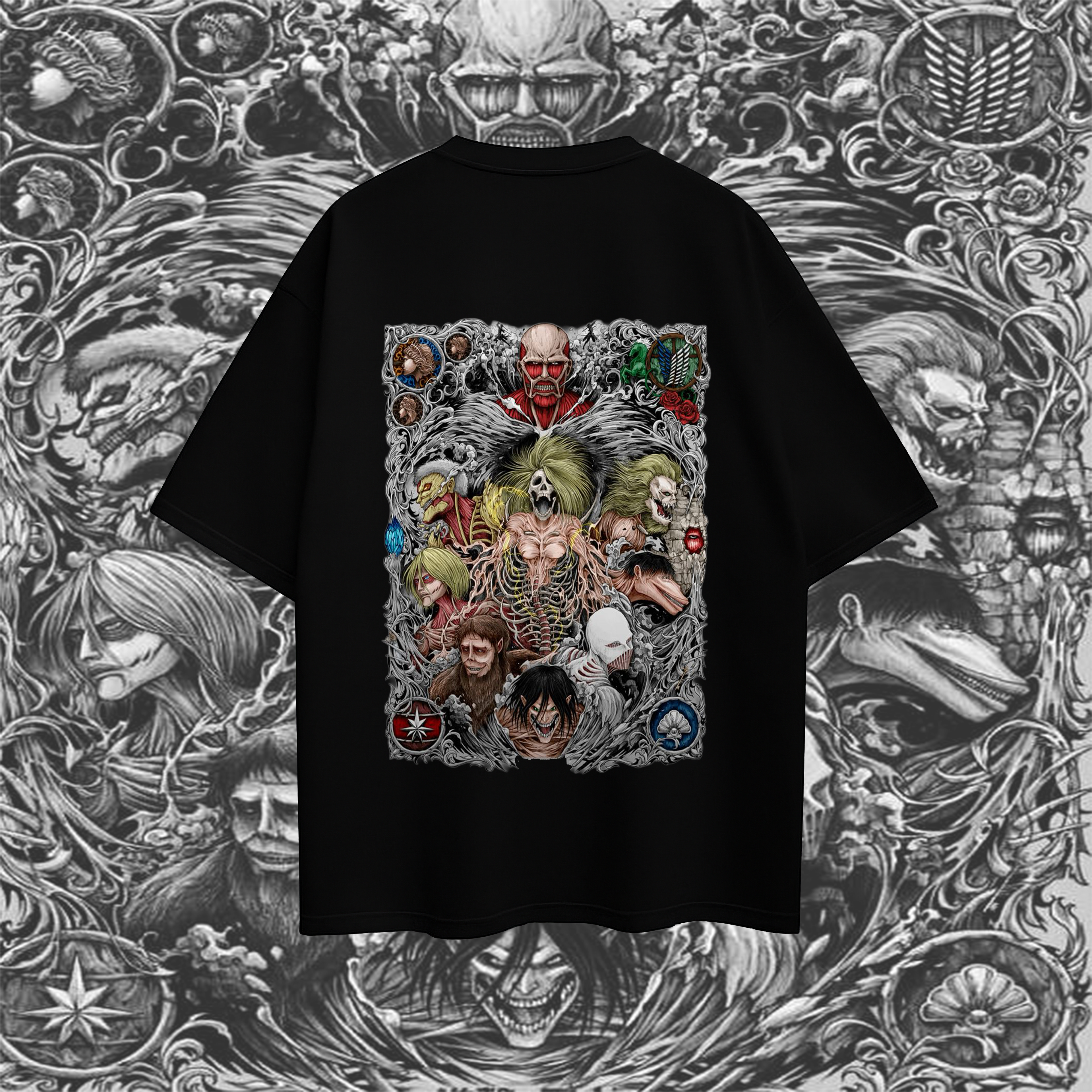 All 9 Titans T-Shirt | Attack on Titan Complete Shifters Tee