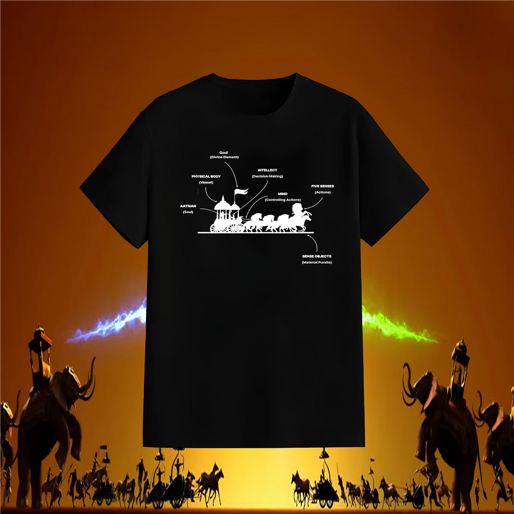 Life Chariot T-Shirt | Krishna & Arjuna Gitopadesha
