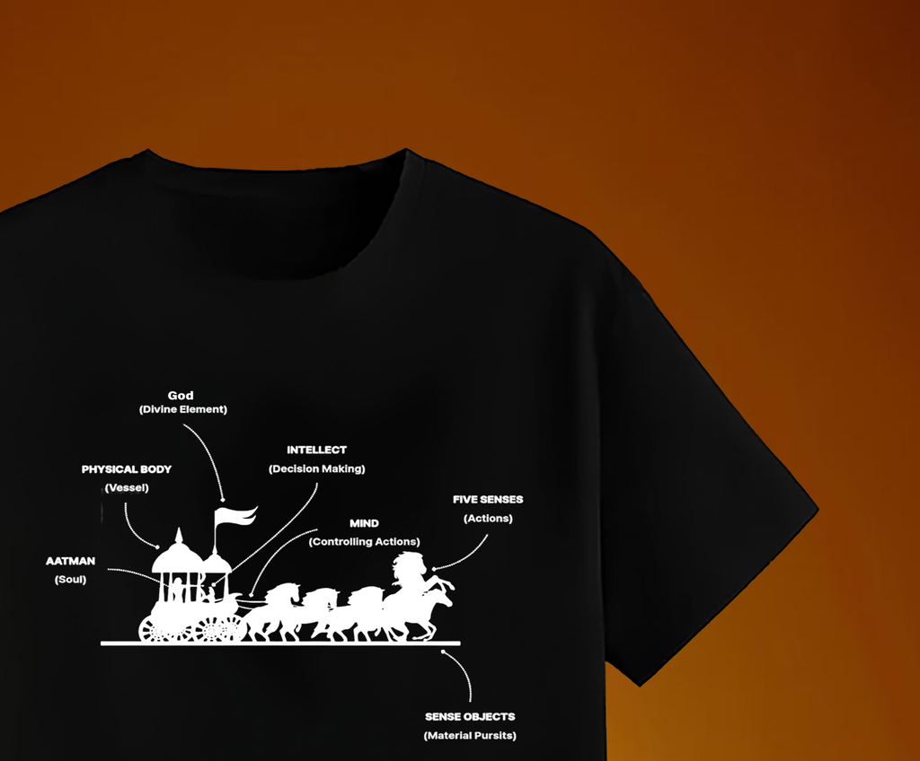 Life Chariot T-Shirt | Krishna & Arjuna Gitopadesha