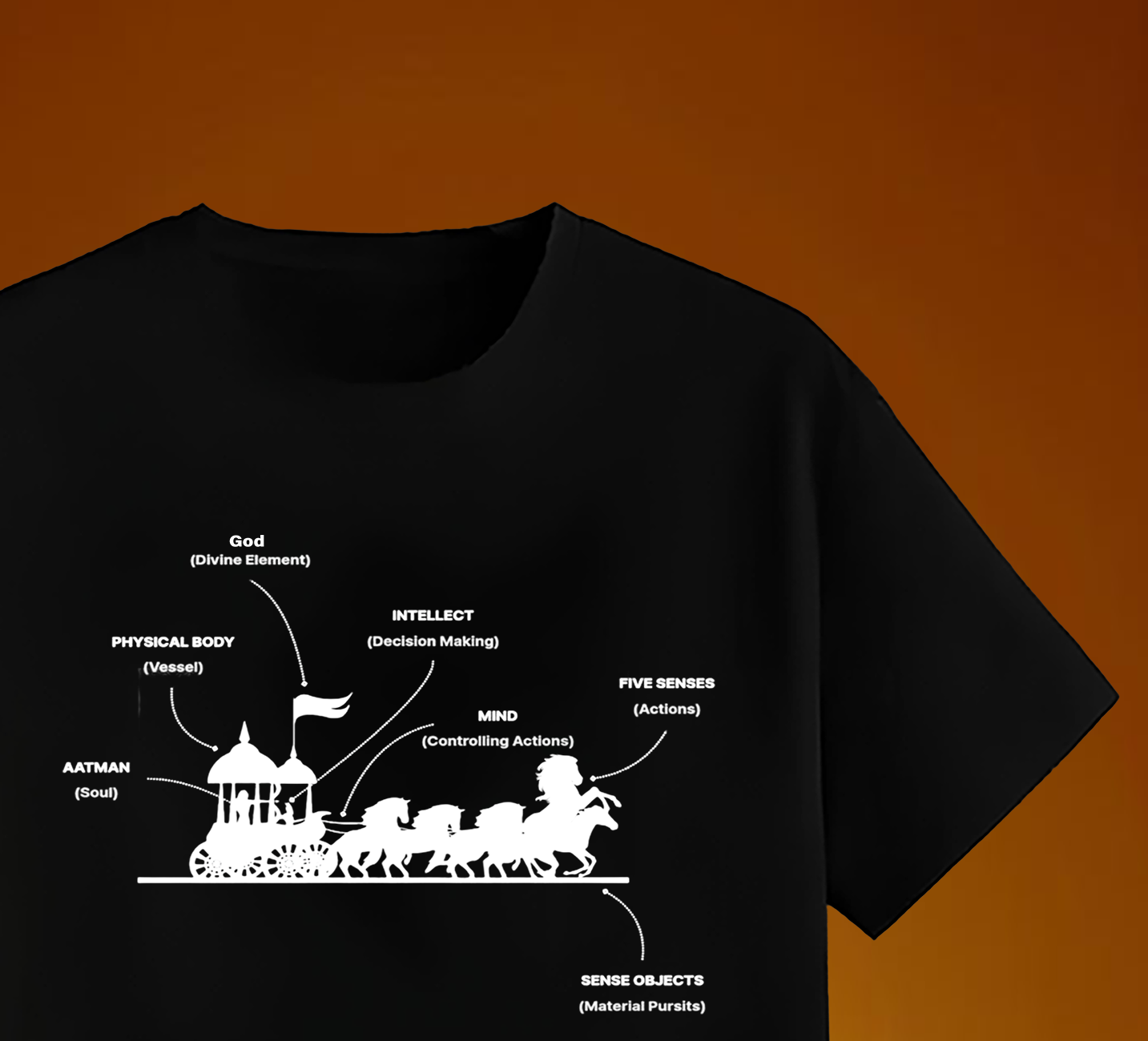 Life Chariot T-Shirt | Krishna & Arjuna Gitopadesha