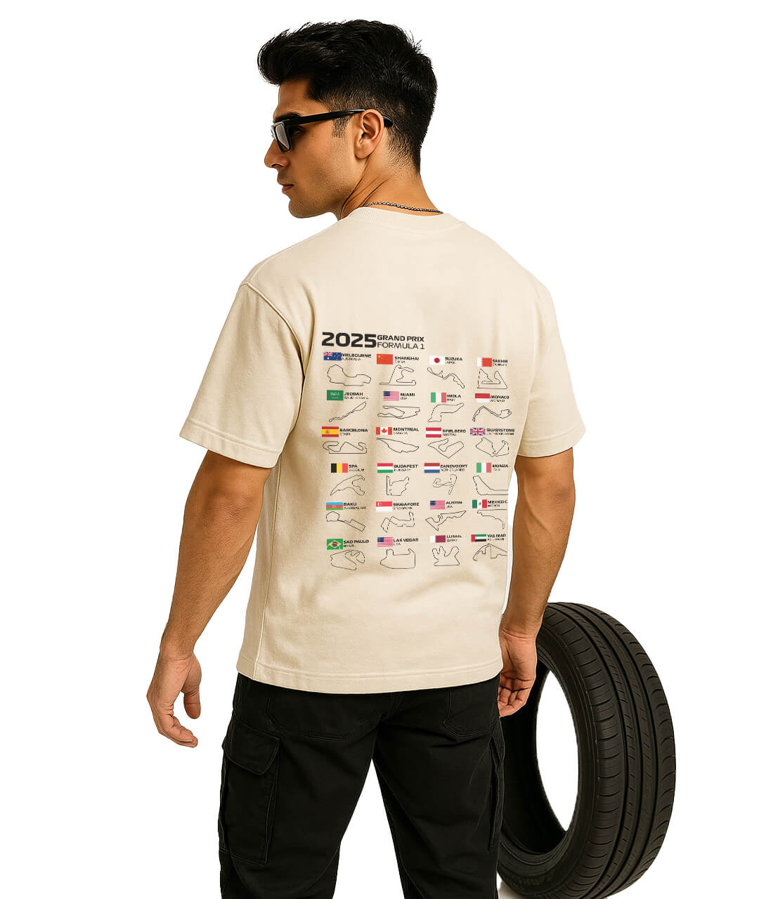 F1 2025 Grand Prix Circuit Oversized Tee